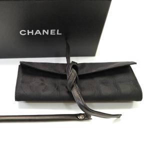 シャネル CHANEL コスメポーチ アクセサリーケース ジュエリーケース ニュートラベルライン ナイロン 黒 管理番号：9705