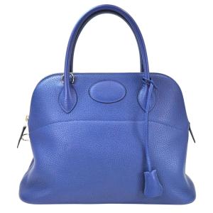 HERMES エルメス ボリード31 ブルーブライトンシルバー金具C刻印 トートバッグ ブルー 管理番号：11577