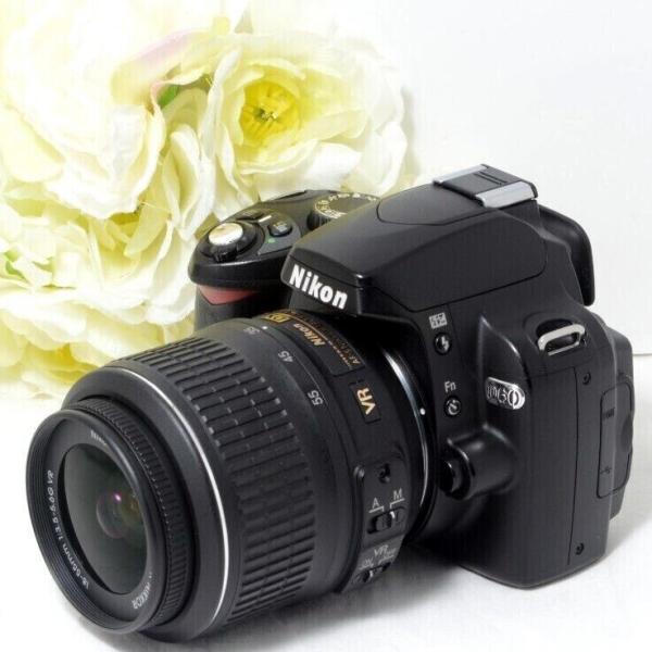ニコン Nikon D60 AF-S 18-55 VR レンズキット SDカード付き デジタル一眼レ...