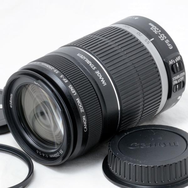 キヤノン 望遠ズームレンズ Canon EF-S 55-250mm F4-5.6 IS 手振れ補正付...