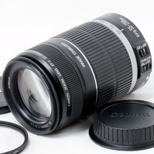 キヤノン 望遠ズームレンズ Canon EF-S 55-250mm F4-5.6 IS 手振れ補正 ...