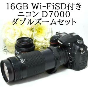 ニコン Nikon D7000 ダブルズームキット wi-fiSDカード付き デジタル一眼レフ カメラ 中古