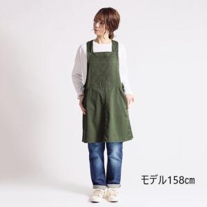 エプロン チノ サロペット かぶるだけ バック...の詳細画像3