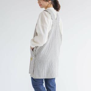 エプロン デニムライク サロペットエプロン 脇...の詳細画像2