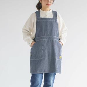 エプロン デニムライク サロペットエプロン 脇...の詳細画像5