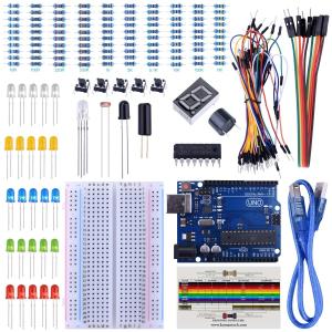 【送料無料】UNIROI 30種セット arduino用キット 初心者 uno r3ボード+LEDセット+ブレッドボード 電子工作 キット ブレッドボード UA002