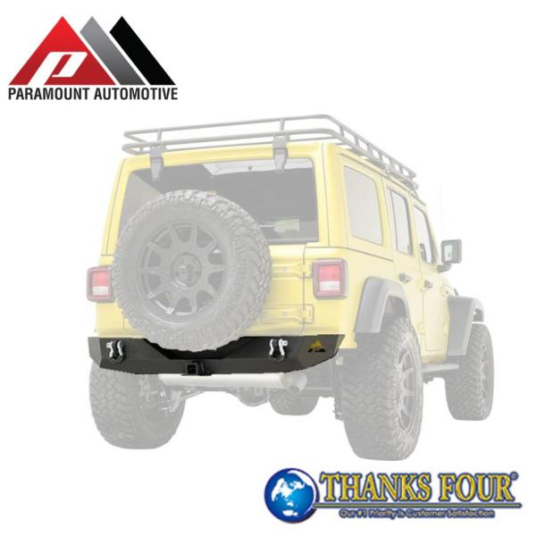 [PARAMOUNT] ロッククローラーリアバンパー Dリング2個・2インチ角ヒッチメンバー付き J...