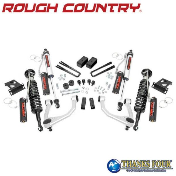 [ROUGH COUNTRY] 3.5インチリフトアップキット VERTEXリザーバーショック・コイ...