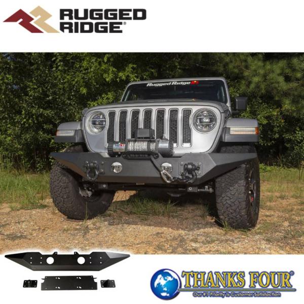 [Rugged Ridge]Spartan フロントバンパー/ウインチバンパー スタンダードエンド仕...