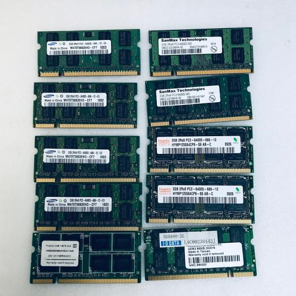 PC2-6400S 2GB まとめて 10枚 1セット メーカー指定不可  DDR2ノートPC用 メ...