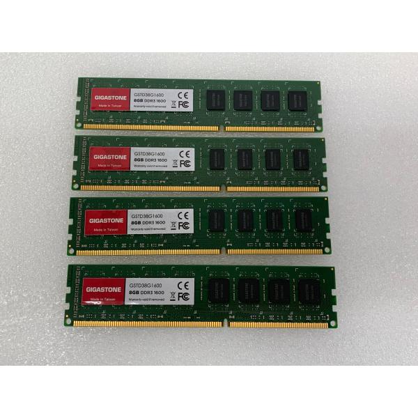 GIGASTONE DDR3-1600 PC3-12800U 32GB 8GB 4枚で 32GB D...