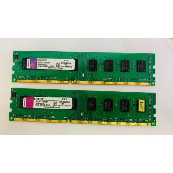 KINGSTON PC3-10600U 4GB 2枚で 8GB DDR3 デスクトップ用メモリ DD...