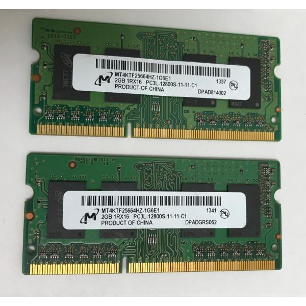 MICMICRON 1RX16 PC3L-12800S 4GB 2GB 2枚組 1セット 4GB D...