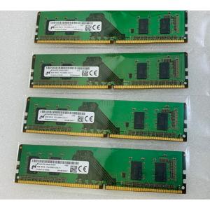 MICRON 1Rx16 PC4-2666V 4GB 4枚組 1セット 16GB DDR4 デスクトップ用メモリ 288ピン ECC無し DDR4- PC4-21300 4GB 4枚 16GB DDR4 RAM｜サンクスジェピ