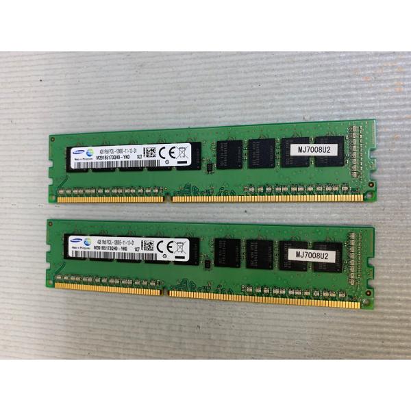 SAMSUNG 1rx8 PC3L-12800E ECC 4GB 2枚で 8GB DDR3Lデスクト...