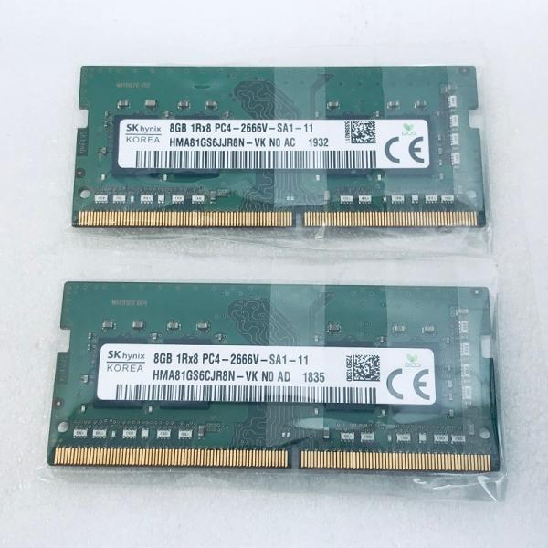 SK HYNIX PC4-2666V 8GB 2枚組 1セット 16GB DDR4 ノートパソコン用...