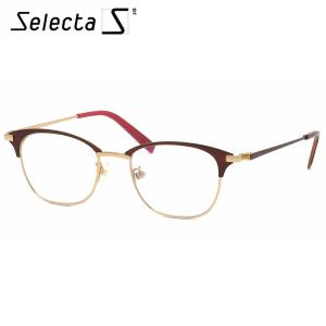 87-9009-2-43 国内正規品 Selecta セレクタ メガネ フレーム selecta (セレクタ) 87-9009-2 SADDLER2 メタル クラウンパント 一山式