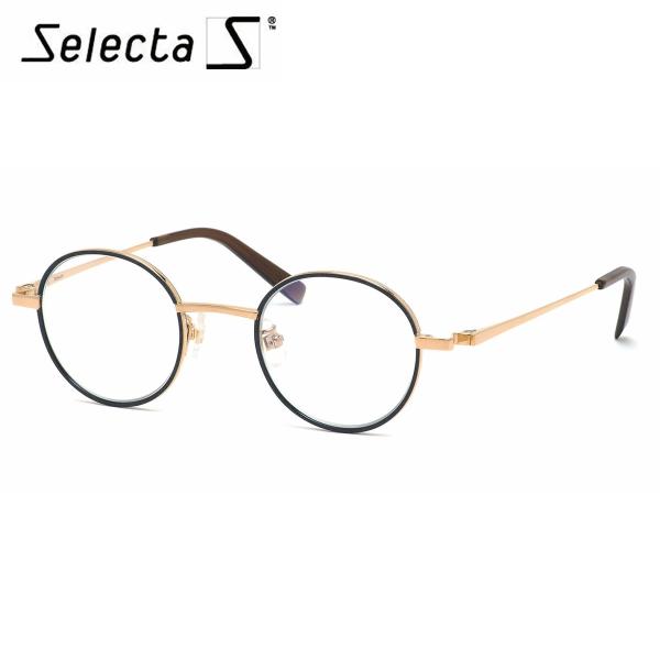 selecta セレクタ メガネ 87-0006 3 44サイズ ラウンド 丸メガネ クラシック ヴ...