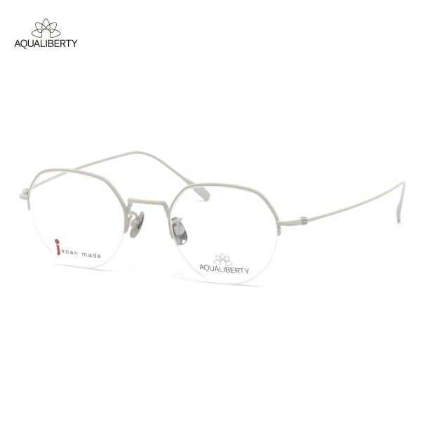 アクアリバティ AQ22536 WH 47 メガネ AQUALIBERTY チタニウム ハーフリム ...