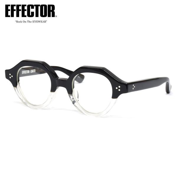 エフェクター メガネ 紫外線カットレンズ付き CANT BK2 45 EFFECTOR カント クラ...
