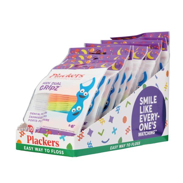 Plackers デンタルフロス マイクロクリーンキッズ フルーツ味 1箱（30本入×15袋） 歯間...