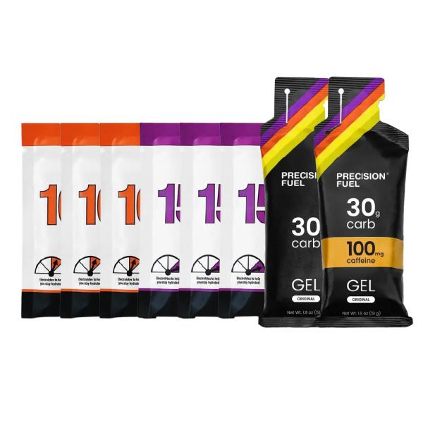 PF&amp;H（プレシジョン） 電解質＆カーボセット（カフェイン）ジェル 炭水化物 ナトリウム 持久力 ス...