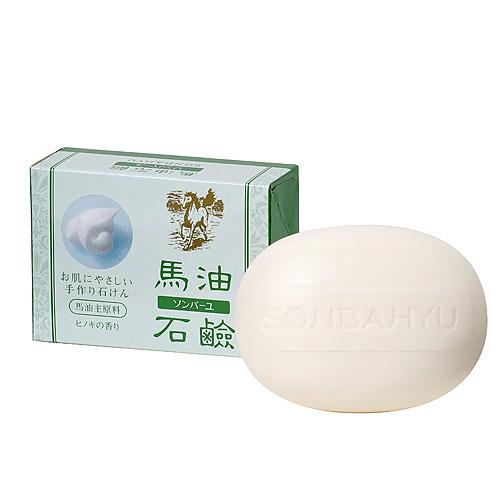 ソンバーユ馬油石鹸（固形）ヒノキの香り 85g×1個