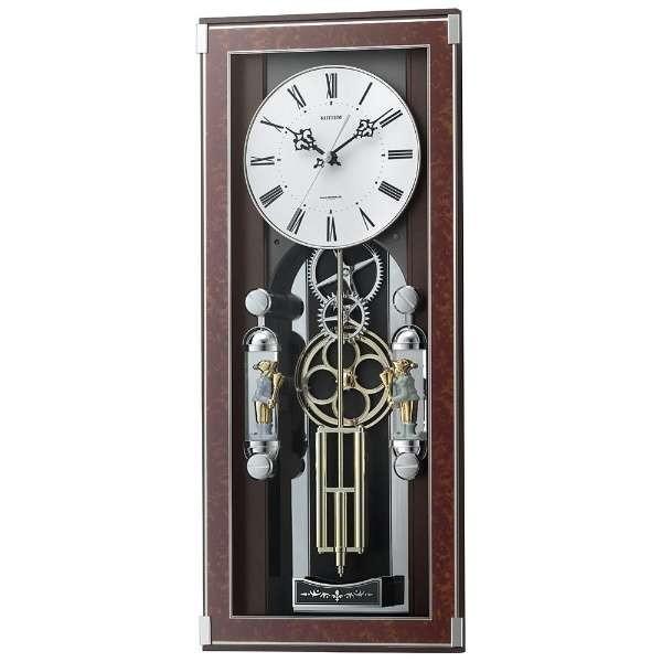 リズム時計（CITIZEN） 掛時計 ソフィアーレプリモ 木目仕上（白） 4MN535SR23
