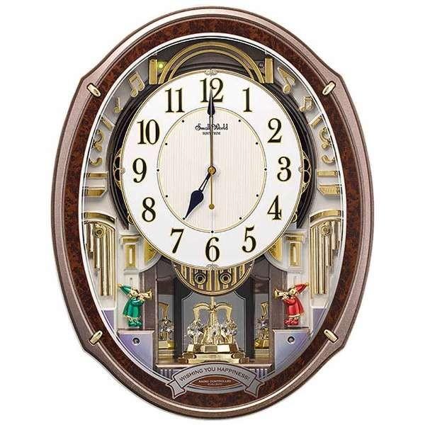 リズム時計（CITIZEN） 掛時計 スモールワールドアルディ 木目仕上（白） 4MN545RH23