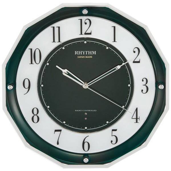 リズム時計（CITIZEN） 掛時計 スリーウェイブM846 緑メタリック色（緑） 4MY846SR...