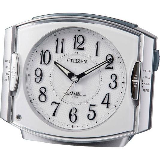 リズム時計（CITIZEN） 置時計 ー シルバーメタリック色 4RK411-019