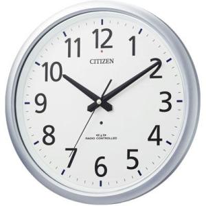 リズム時計（CITIZEN） 掛時計  シルバーメタリック色（白） 8MY493-019