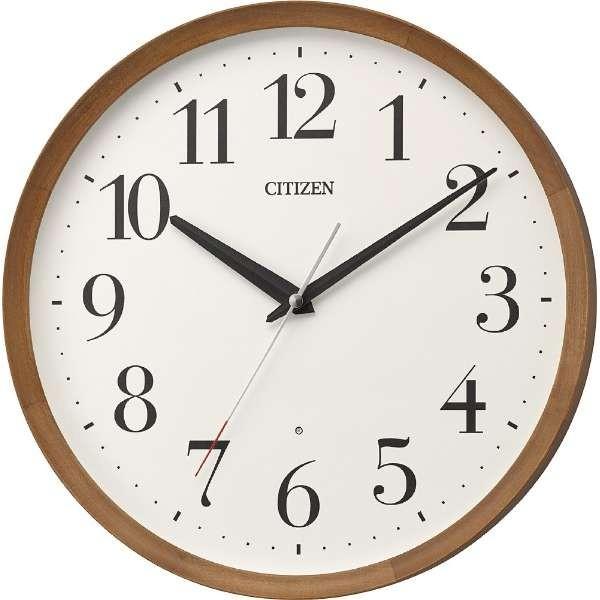 リズム時計（CITIZEN） 掛時計  茶色半艶仕上（ベージュ） 8MY535-006