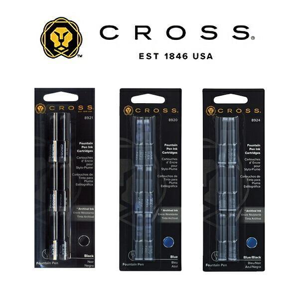 【CROSS】クロス 消耗品 カートリッジインク（6本入り） ブラック 8921/ブルー 8920/...