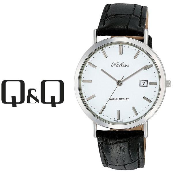 シチズン CITIZEN Q&amp;Q メンズ 腕時計 ホワイト × ブラック D020-301