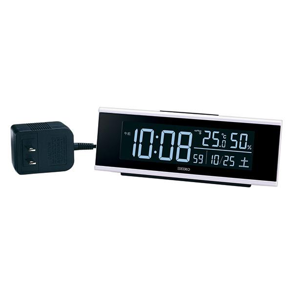 SEIKO セイコークロック   ブラック  デジタル時計 電波クロック DL307W