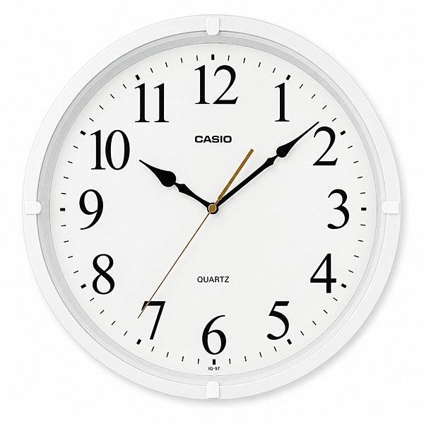カシオ CASIO CLOCK 掛け時計  ホワイト 壁掛け時計 クオーツ ホワイト IQ-97-7...
