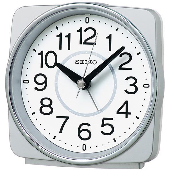 SEIKO セイコークロック   シルバー  目覚まし時計 電波クロック  KR335S
