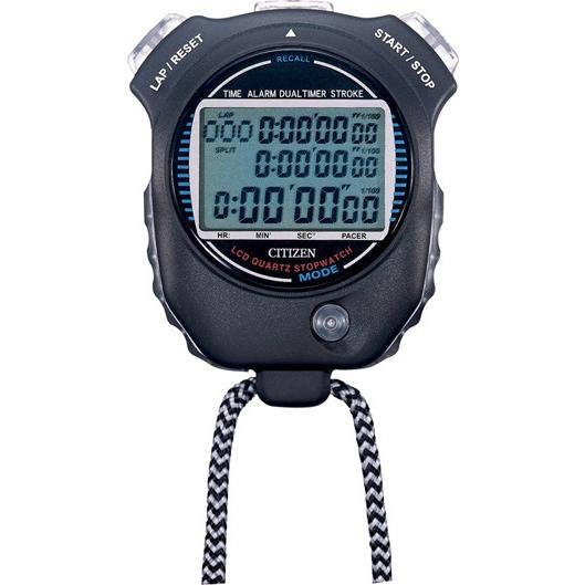リズム時計（CITIZEN） ストップウォッチ  黒 LC058-A02