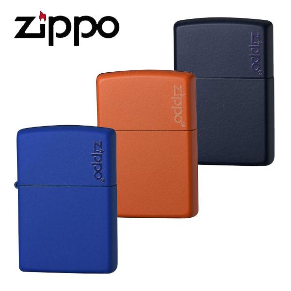 ジッポー ZIPPO LOGO ライター メンズ ロイヤルブルー オレンジ ネイビー マット 229...