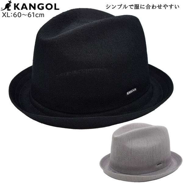 カンゴール KANGOL 中折 チロル ハット ブラック 黒 帽子 メンズ 紳士 XL XXL  大...