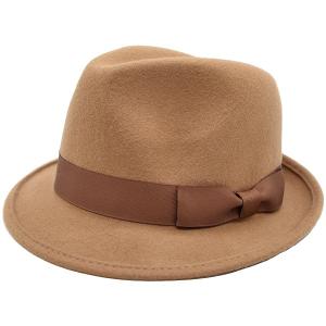 STETSON ステットソン 中折れハット ウール100% キャメル 60cm STETSON（ステットソン） パッカブル ハット 折りたたみ 秋 冬