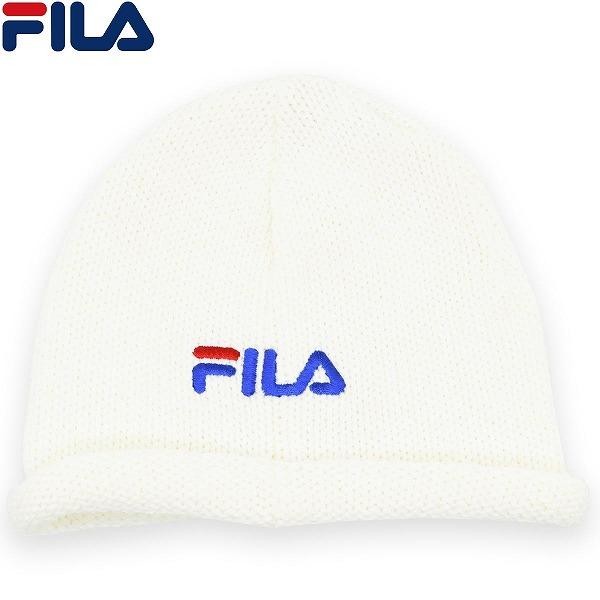 フィラ 子供 キッズ ジュニア ニット帽 FILA ホワイト 白 防寒 帽子 秋冬 14421310...