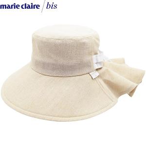 マリクレールビス レディース ストライプ ギャザーハット STRIPES GATHER HAT marie claire bis UV ベージュ 婦人 帽子 春夏 242058301｜ザ・カルチェラタンハット