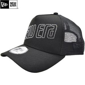 ニューエラ メンズ レディース 9FORTY A-Frame トラッカー ラインストーン Racer Logo メッシュキャップ NEW ERA ブラック 春夏 14109680｜the-carucheratanhat