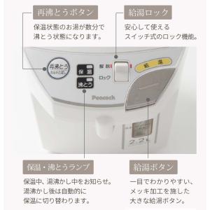 電気ポット 2.2リットル 2.2L 小型 お...の詳細画像1