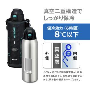 水筒 子供 1リットル 直飲み 保冷 肩紐 カ...の詳細画像1