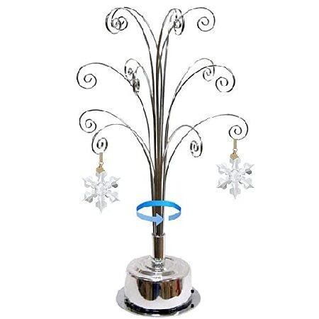 　HOHIYA16.75 Inch Rotating Ornament Tree Display S...