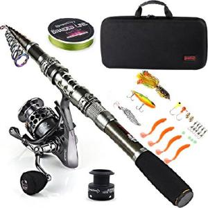 (1.8M/5.91FT, A-Fishing Full Kits with Carrier Case) - Sougayilang Fishing Rod Combos with Telescopic Fishing Pole Spinning Reels Fishing Car 並行輸入｜the-earth-ws