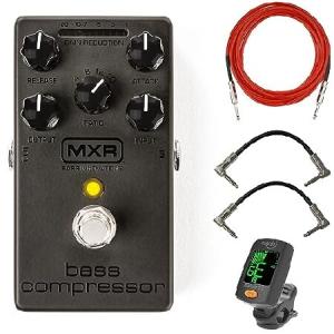 MXR M87 Bass Compressor Pedal - Blackout Series - Bundle with Instrument Cable, 2 Patch Cables and Tuner 並行輸入
